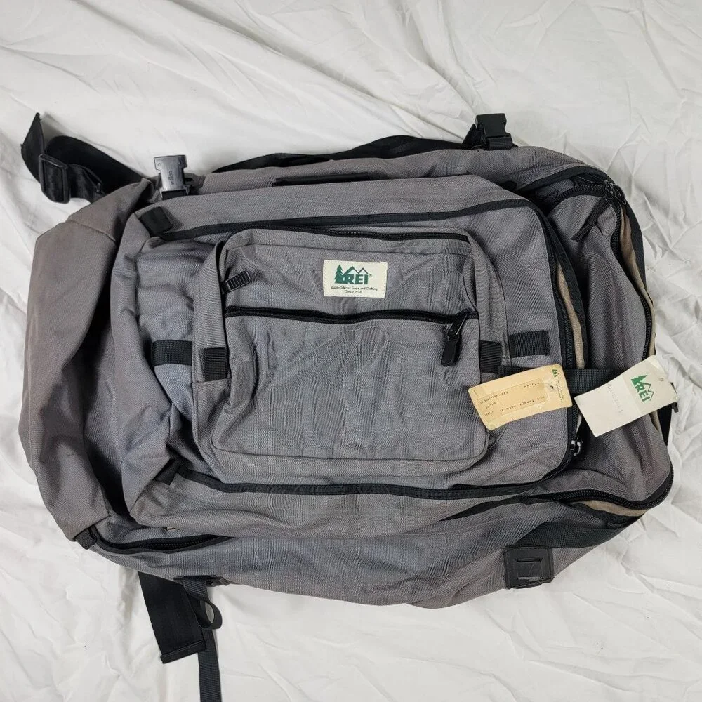 REI Travel Pack 2 Backpack Gray Hiking Camping Trails Mountain Travel Storage